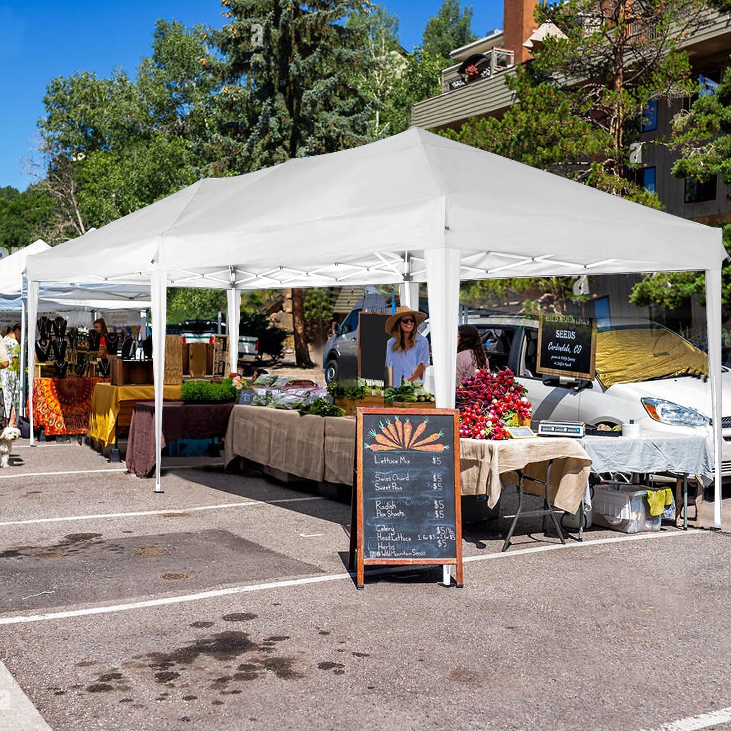 COBIZI Faltpavillon 3x6 Pavillon wasserdicht Winterfest, Pop Up Pavillon Klappbar 3x6 Zelt mit 6 Seitenwnden|3 Höhenverstellbar|UV-Schutz|Gardenpavillon Partyzelt 3x6 für Markt, Freien Event, Weiß