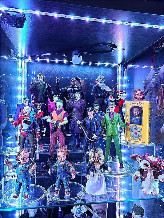 Viymgit 8Pcs Acryl Risers, klare rechteckige Tiered Display Stand, Tabletop Display Riser Regal für Collectibles Schmuck Funko Pop Figuren Spielzeug Cupcake Dessert Dekorationen