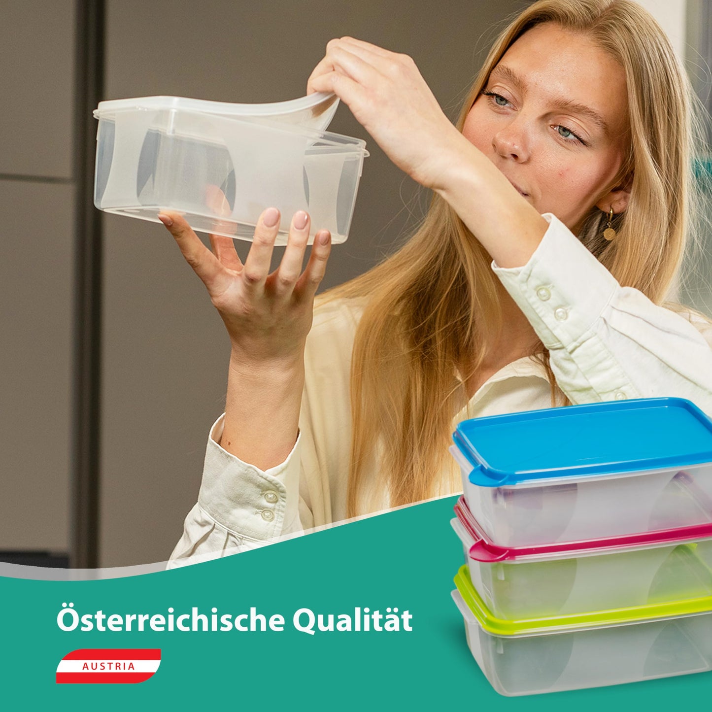 MiraHome Gefrierdosen 12x0,3L rechteckig blau – Vorratsdosen mit Deckel luftdicht – Transparente Frischhaltedosen mit Deckel – Aufbewahrungsbox Küche für Mealprep & Organisation – Austrian Quality