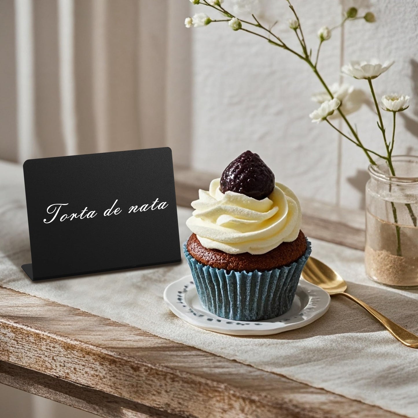 20 Kreidetafel Klein Set, Kleine Tafeln Zum Beschriften, 100x75 mmL-form Preisschilder Aufsteller, mit 2 Stiften und 1 Reinigungstuch, geeignet für Buffets, Hochzeiten, Partys, Tischkarten in Café