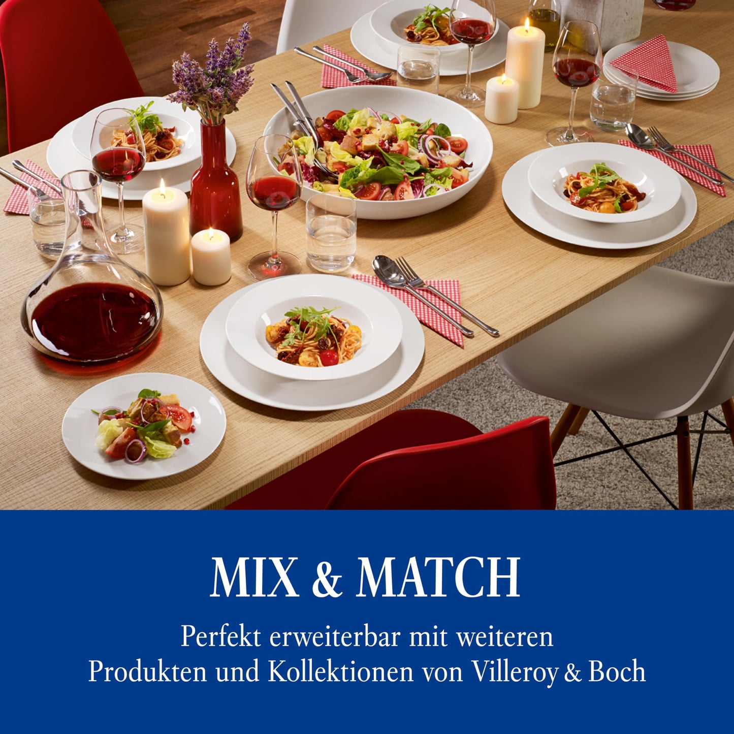 Villeroy & Boch – For Me Dinner Set 8 Teilig Weiß, Spülmaschinenfest, Mikrowellensicher, Mit Speisetellern Und Suppentellern, Geschirr, Geschirrset, Teller Set, Service, Premium Porzellan