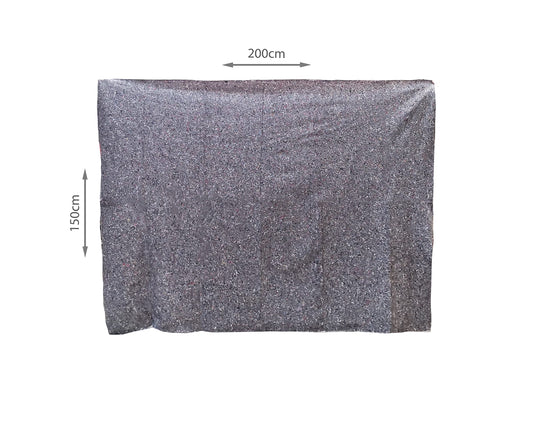 Nachhaltige graue Packdecken 10er-Pack (150 cm x 200 cm, ca. 1 kg je Decke): Umweltfreundliches recyceltes Material, Leichte Lösung für Umzüge und Lagerung
