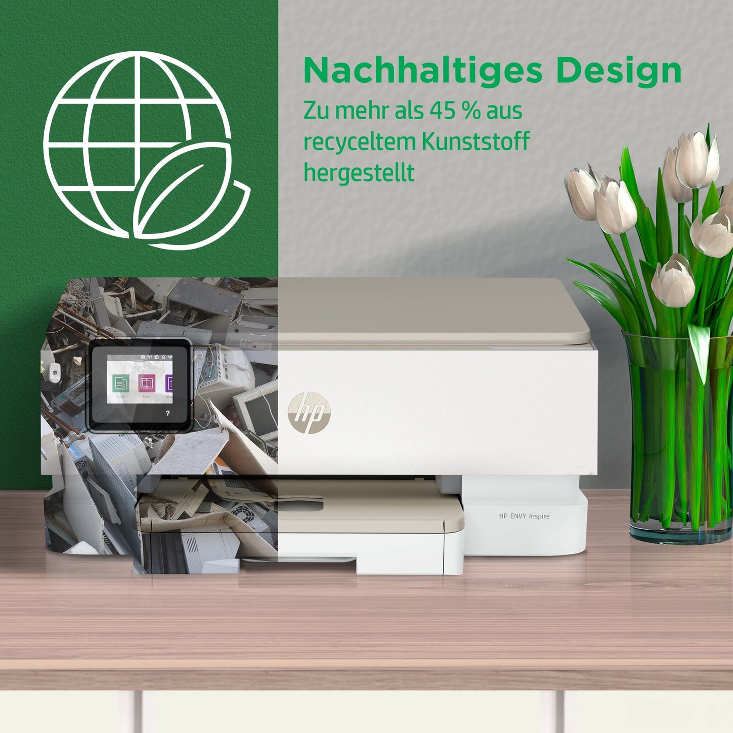 HP Envy Inspire 7220e Multifunktionsdrucker, Tintenstrahldrucker, 6 Monate gratis drucken mit HP Instant Ink inklusive, HP+, Drucken, Scannen, Kopieren, Fotodruck, DIN A4, WLAN, Airprint
