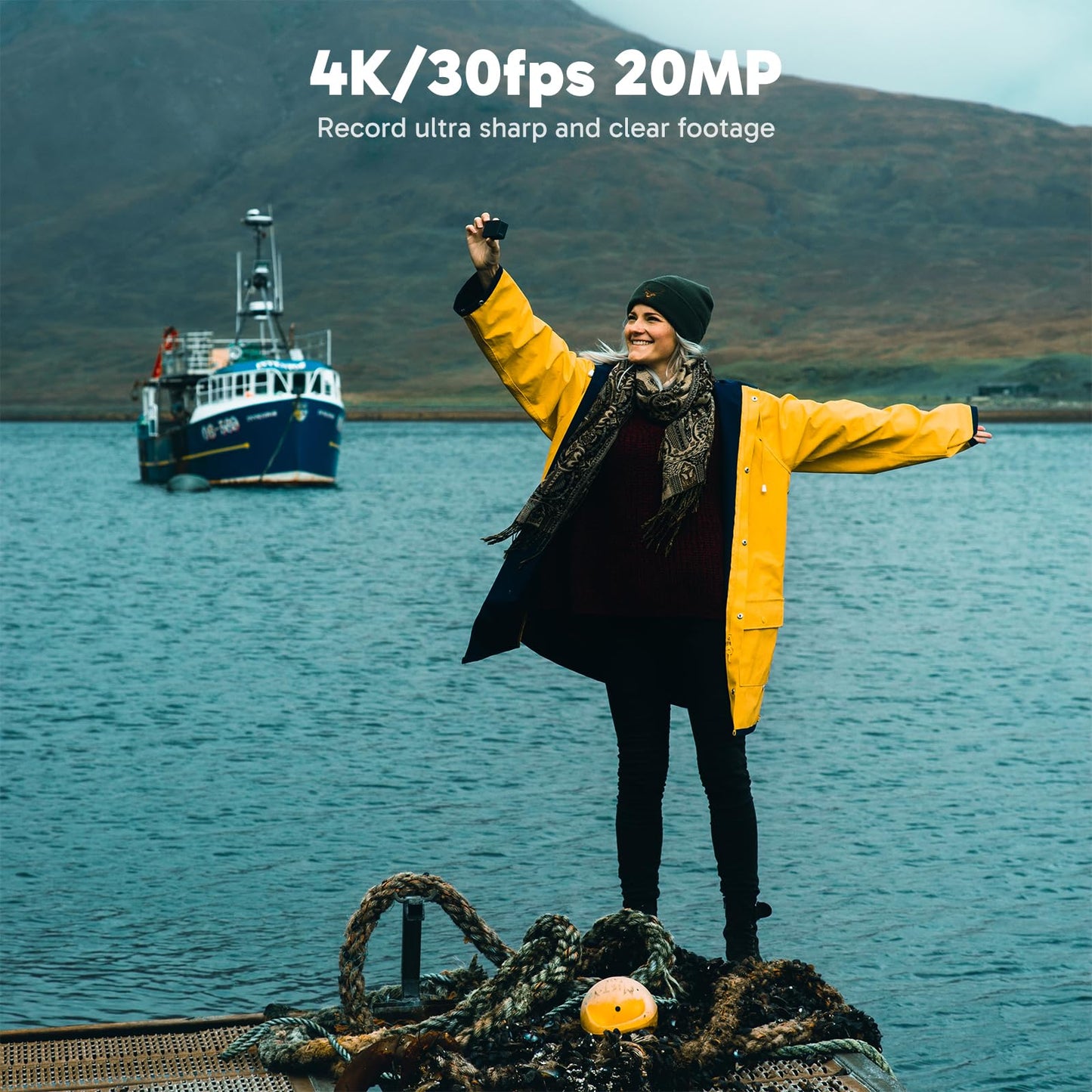 AKASO Action Cam 4K 20MP WiFi 40M Unterwasserkamera Wasserdicht Ultra HD Touchscreen Einstellbar Weitwinkel EIS Actioncam mit 2.4G Fernbedienung und 25 Zubehör Kit