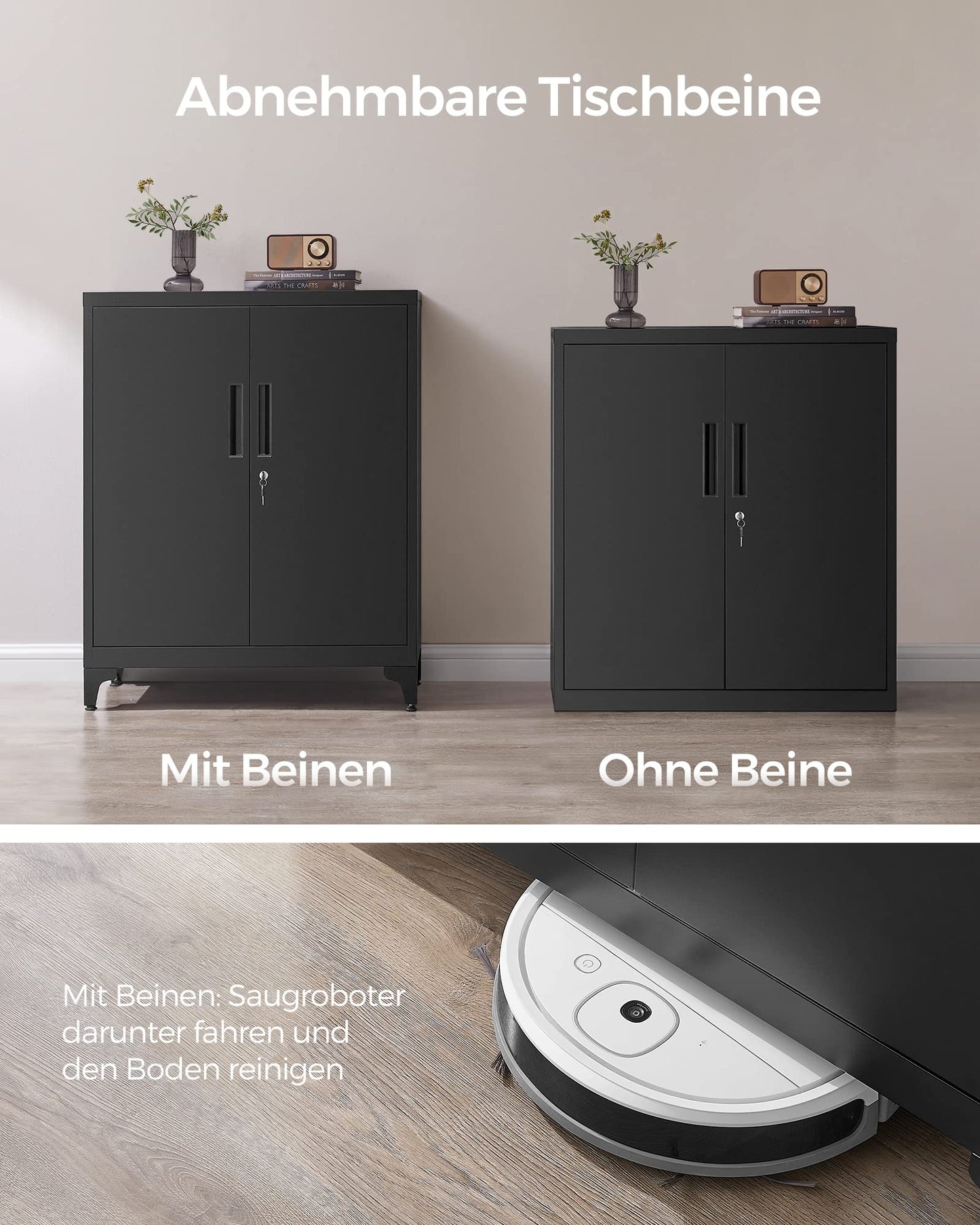 SONGMICS Aktenschrank, Mehrzweckschrank, Büroschrank mit 2 Türen