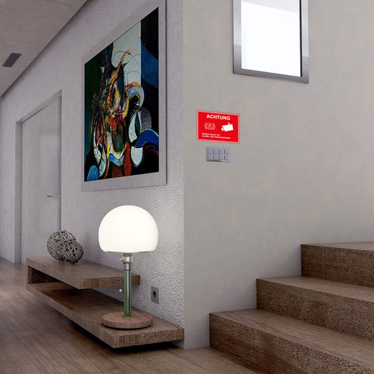 5 Stück XXL Achtung dieses Objekt ist Alarm und Videogesichert dieser Bereich wird videoüberwacht in A4 | 21 x 29,7cm Sticker mit UV Schutz für Außen-und Innenbereich