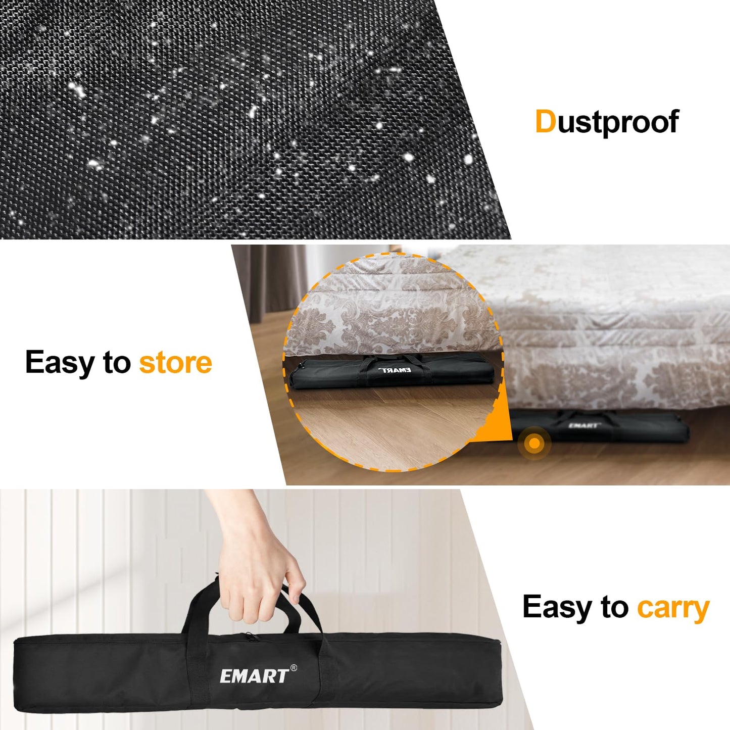 EMART Banner Ständer 3 x 3 m, Verstellbarer Hintergrund Ständer, Foto Hintergrundständer für Studio, Porträt und Produktfotografie, Fotografie - Upgraded