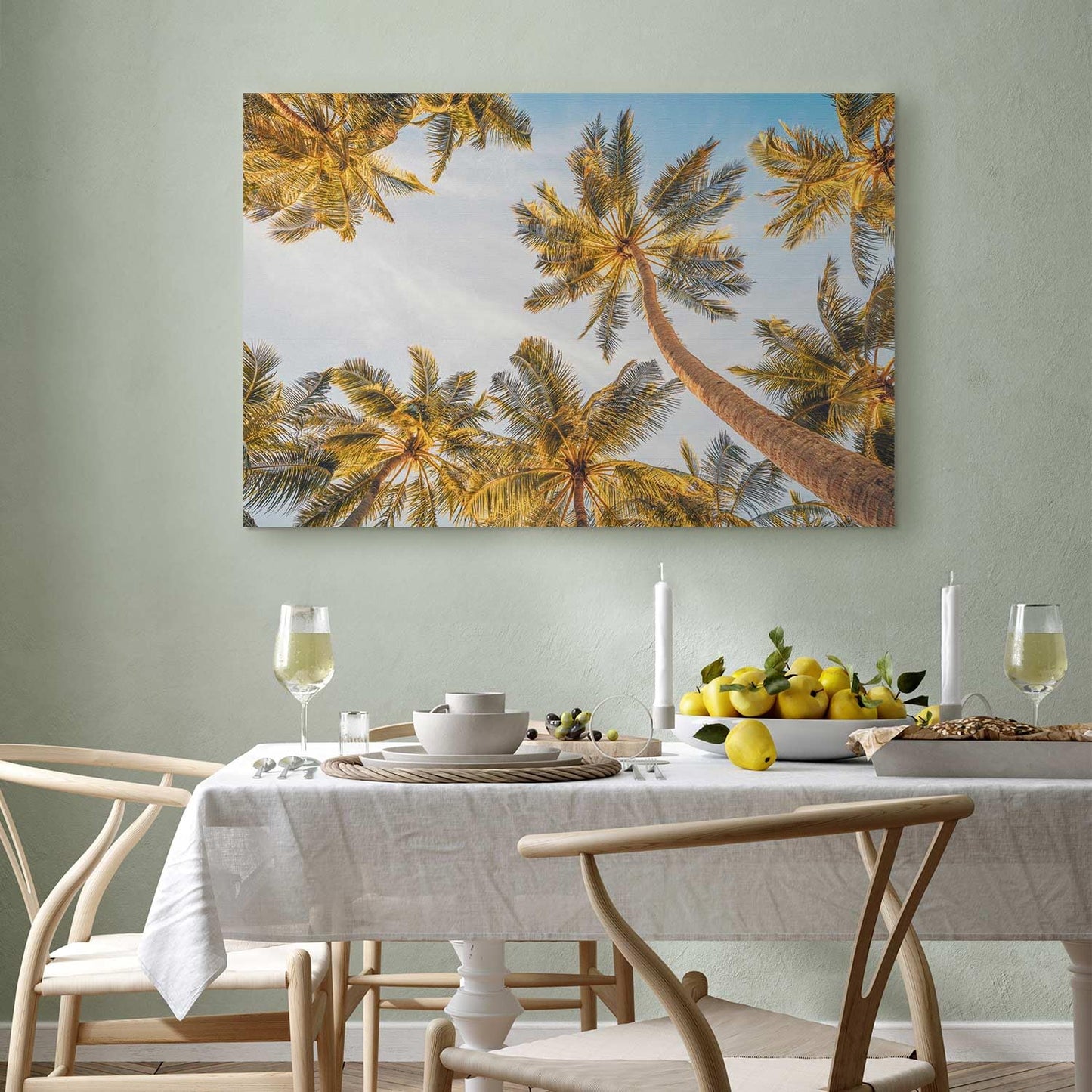 murando - Wandbilder Summer Vibes 60x40 cm 1 tlg Wand Deko Leinwand Bilder Groß Wanddeko Wohnzimmer Schlafzimmer Kunstdrucke Feiertage Sommerlandschaft Sommer Blauer Himmel Natur b-B-10458-b-a