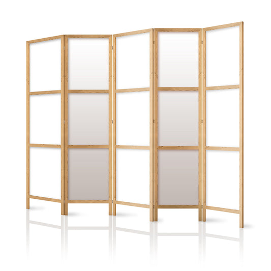 murando - Paravent Innen Raumteiler Holz Japan 225x172 cm 5-teilig Japanische Trennwand Raumtrenner Room Divider Mobiler Sichtschutz Spanische Wand Raum Abtrennung p-A-0009-z-c