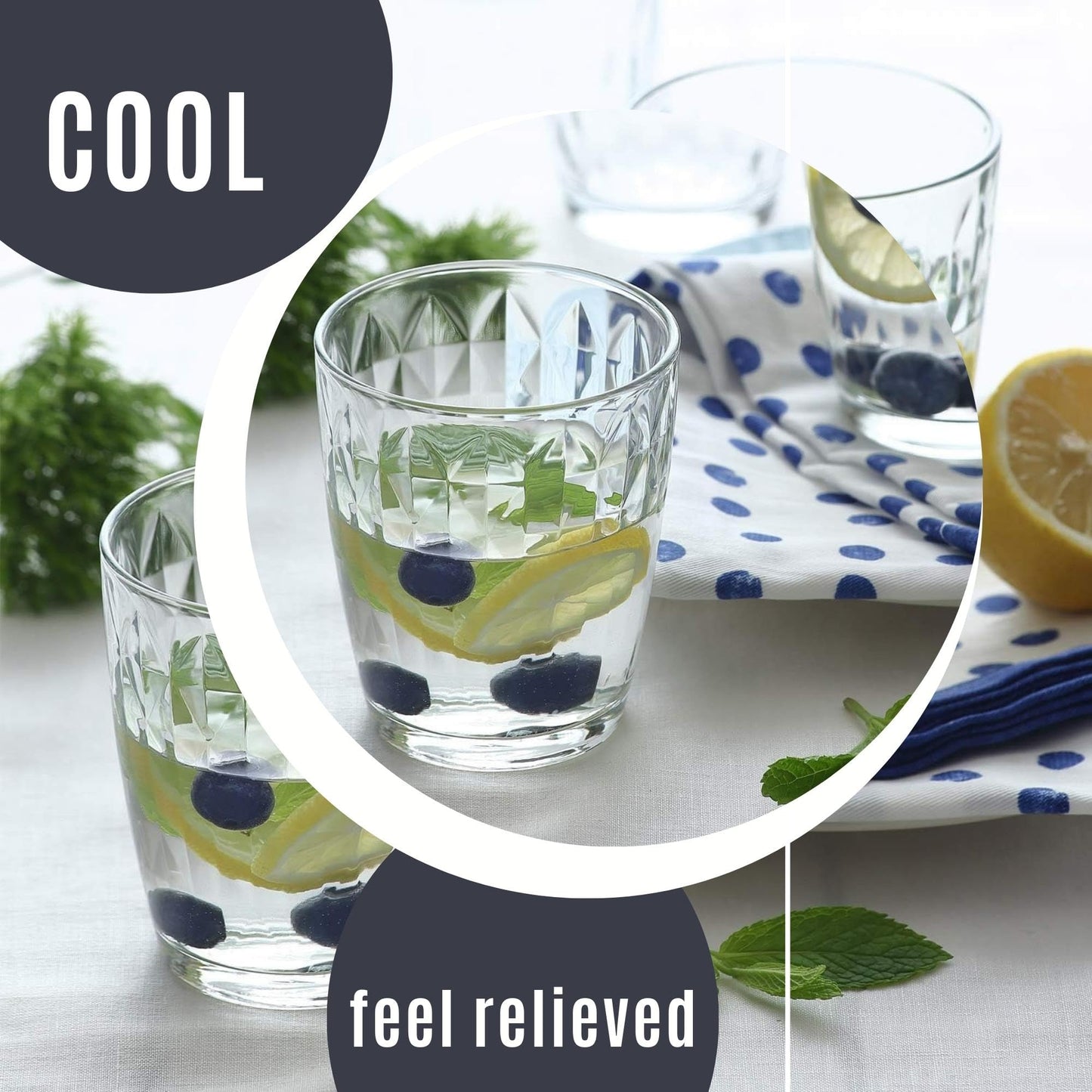 LAV Wassergläser Modern 6er Set, 415ml 100% BLEI FREI Trinkglas, wasserglas Spülmaschinenfest, Saftgläser, Water Glasses, Drinking Glasses, trinkgläser, Wasser Gläser