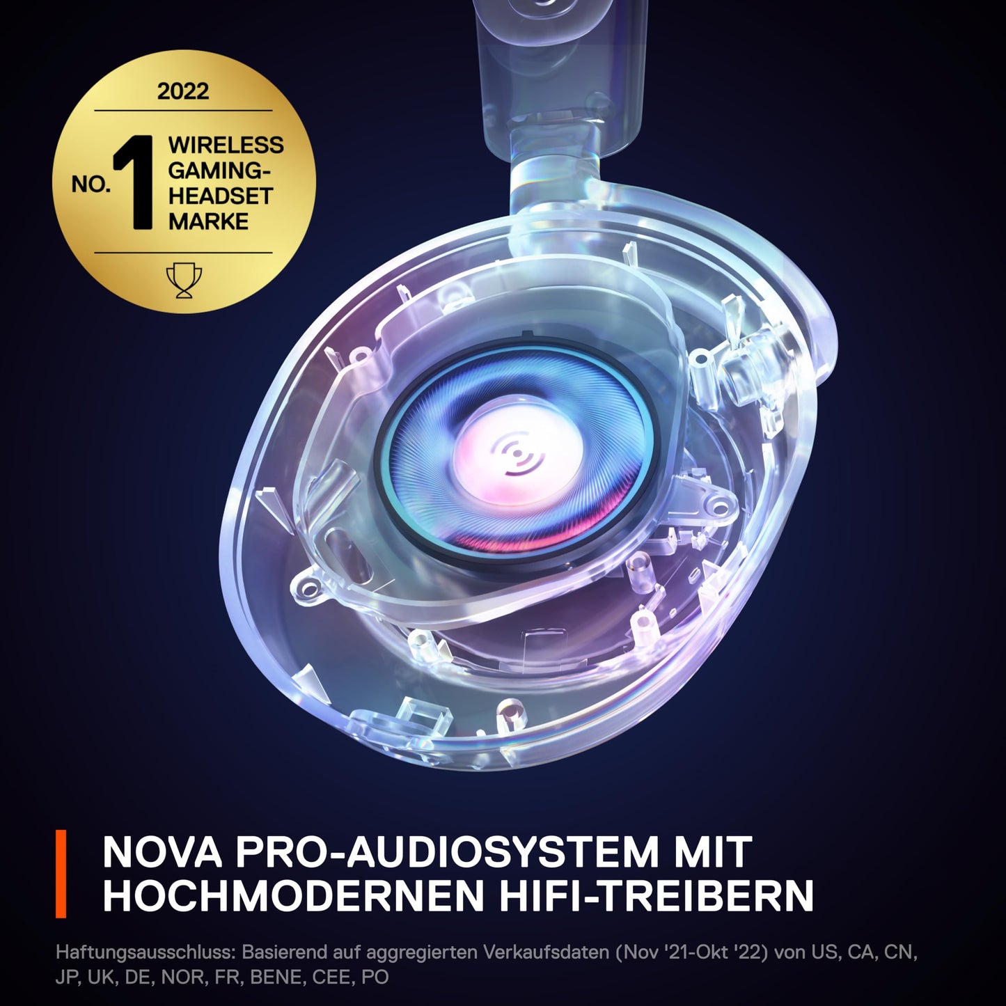 SteelSeries Arctis Nova Pro Wireless - Multi-System Gaming-Headset – Hi-Fi-Treiber – Active Noise Cancellation – Infinity Power System – PC, PS5, PS4, Switch, Smartphone