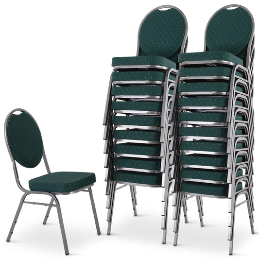 MACOShopde by MACO Möbel Raburg Stapelstuhl 20er Set David - stabil bis 150 kg in GRÜN, Gewerbequalität + stapelbar für: Konferenz, Seminar, Wartezimmer, Bankett, Behörde, Schule/Uni & Gastro/Hotel