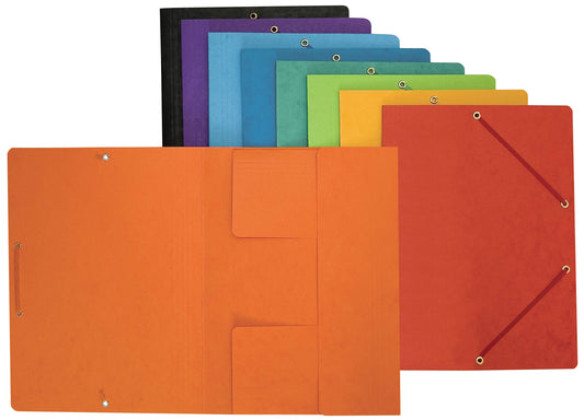 Einschlagmappe/Sammelmappe mit Gummi A4 Bantex, A4, 10 Stück-Packung Grün
