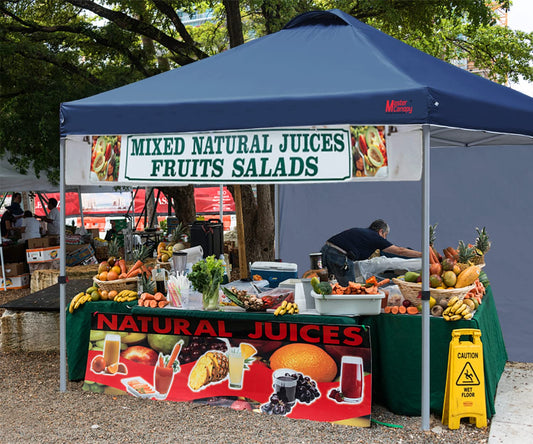 MasterCanopy 3 x 3 m Pop up Pavillon Faltpavillon Festzelt Partyzelt mit 1 Seitenwand/Seitenteil für Markt, Garten, Hof, Marineblau