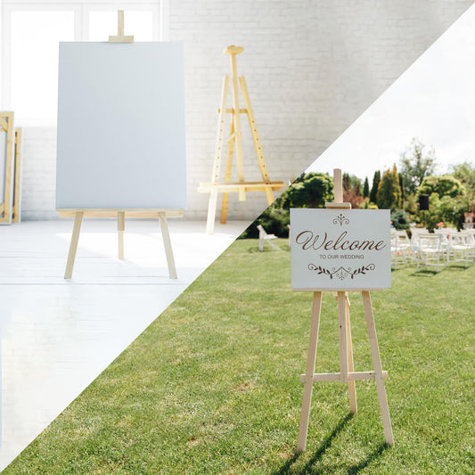 Staffelei Holz groß 175 cm - Leinwand Ständer Hochzeit Staffeleien Feldstaffelei höhenverstellbar Holzstaffelei für Kinder und Erwachsene Kieferholz