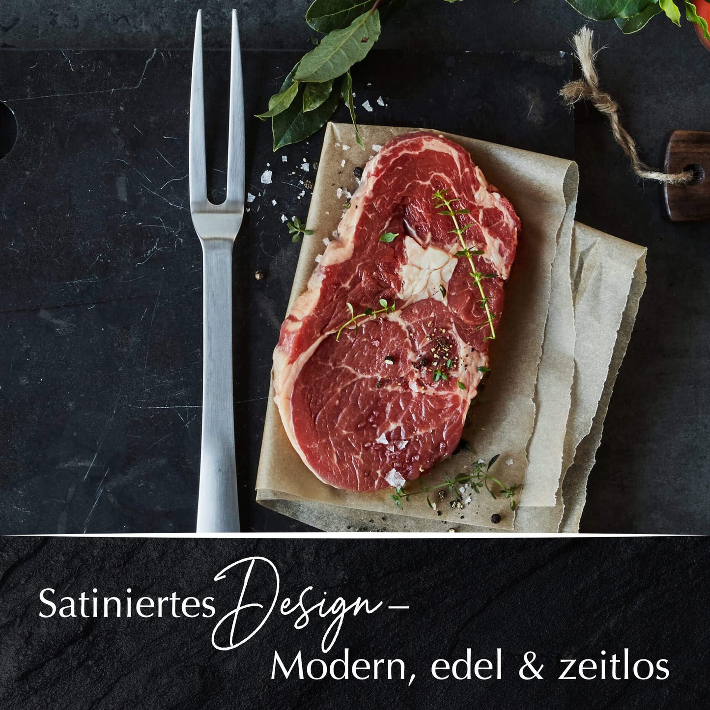 Stanley Rogers – Fleischgabel aus rostfreiem Edelstahl – Grillgabel für Fleisch in satinierter Optik – Spülmaschinenfestes Küchen Zubehör