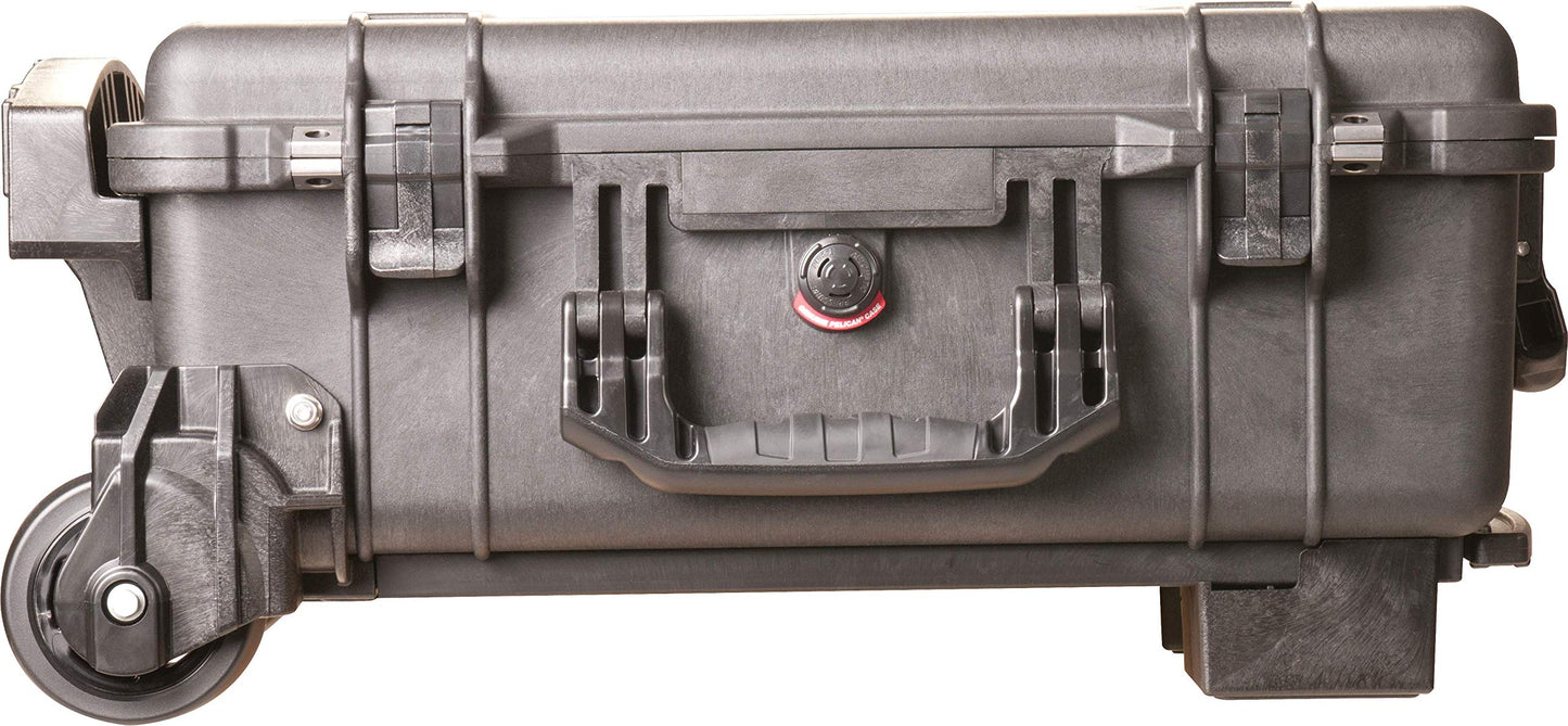 PELI 1510M Trolley, Mobiler Rollkoffer mit Teleskopgriff, IP57 Wasser- und Staubdicht, 27L Volumen, Kein Schaum, Schwarz
