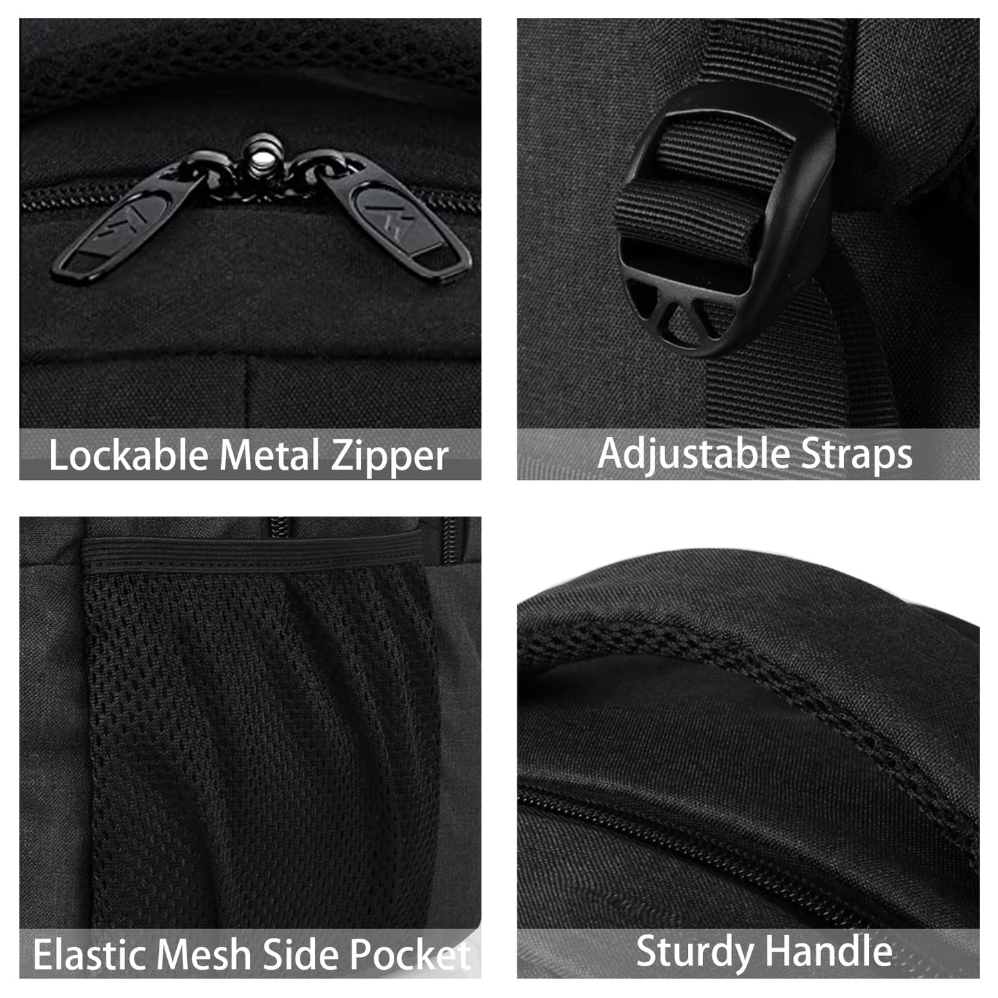 MATEIN Rucksack Herren, Groß Laptop Rucksack 17,3 Zoll Schulrucksack Laptoptasche mit USB Ladeanschluss Anti Diebstahl Business Arbeit Reisen Rucksack Teenager Notebook College Tech Damen, Schwarz