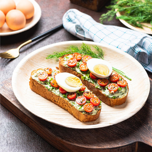 Chic Leaf Palmblatt Teller - 48 Stück Partyteller Set, Umweltfreundlich, Kompostierbar, Nachhaltig Einweggeschirr besser als Pappteller & Plastikteller, Eckig (25.5 & 18 cm)