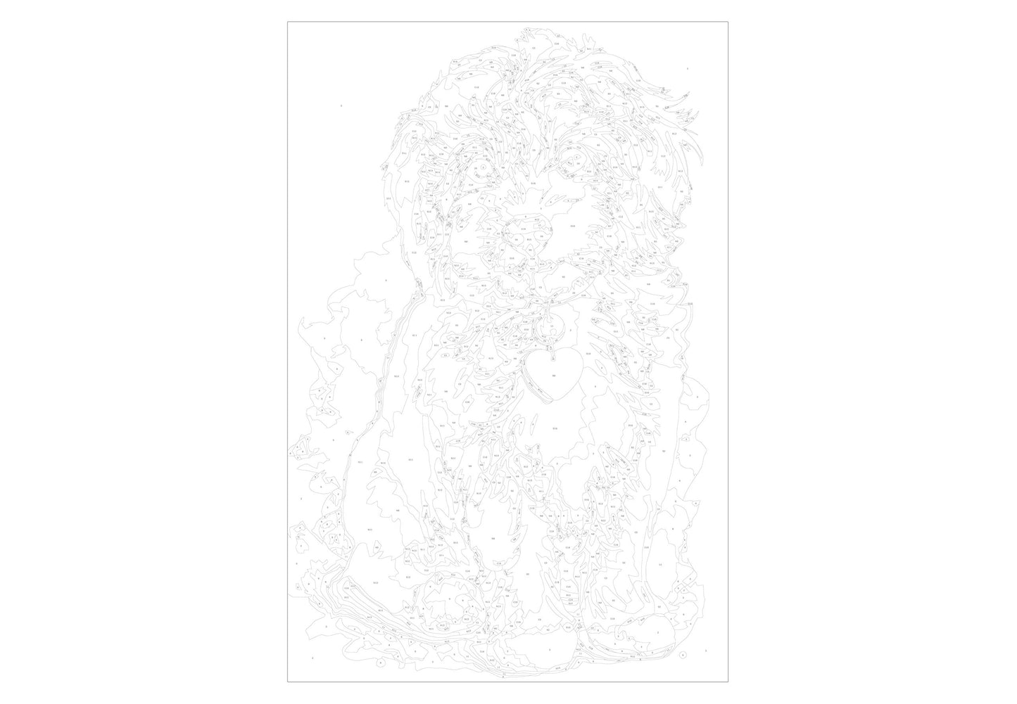 murando - Malen nach Zahlen Hund Welpe 40x60 cm Malset mit Holzrahmen auf Leinwand für Erwachsene Kinder Gemälde Handgemalt Kit DIY Geschenk Dekoration n-A-0313-d-a