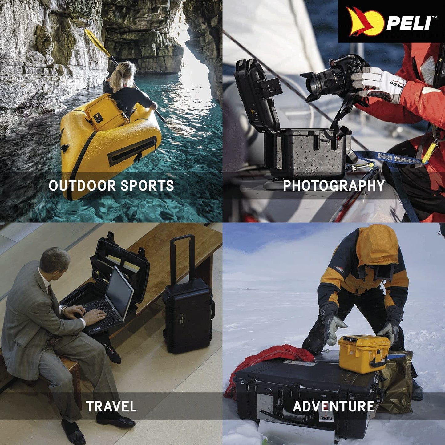 PELI Storm IM2620 Ultra Robuster Reisekoffer für Outdoorequipment, Wasser- und Staubdicht, 46L Volumen, Schaumstoffeinlage (Anpassbar), Schwarz