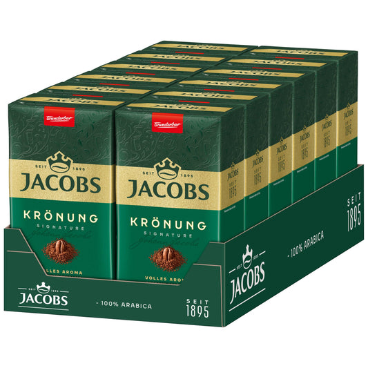 Jacobs Filterkaffee Krönung Klassisch, gemahlener Kaffee, 12er Pack (12 x 500 g)