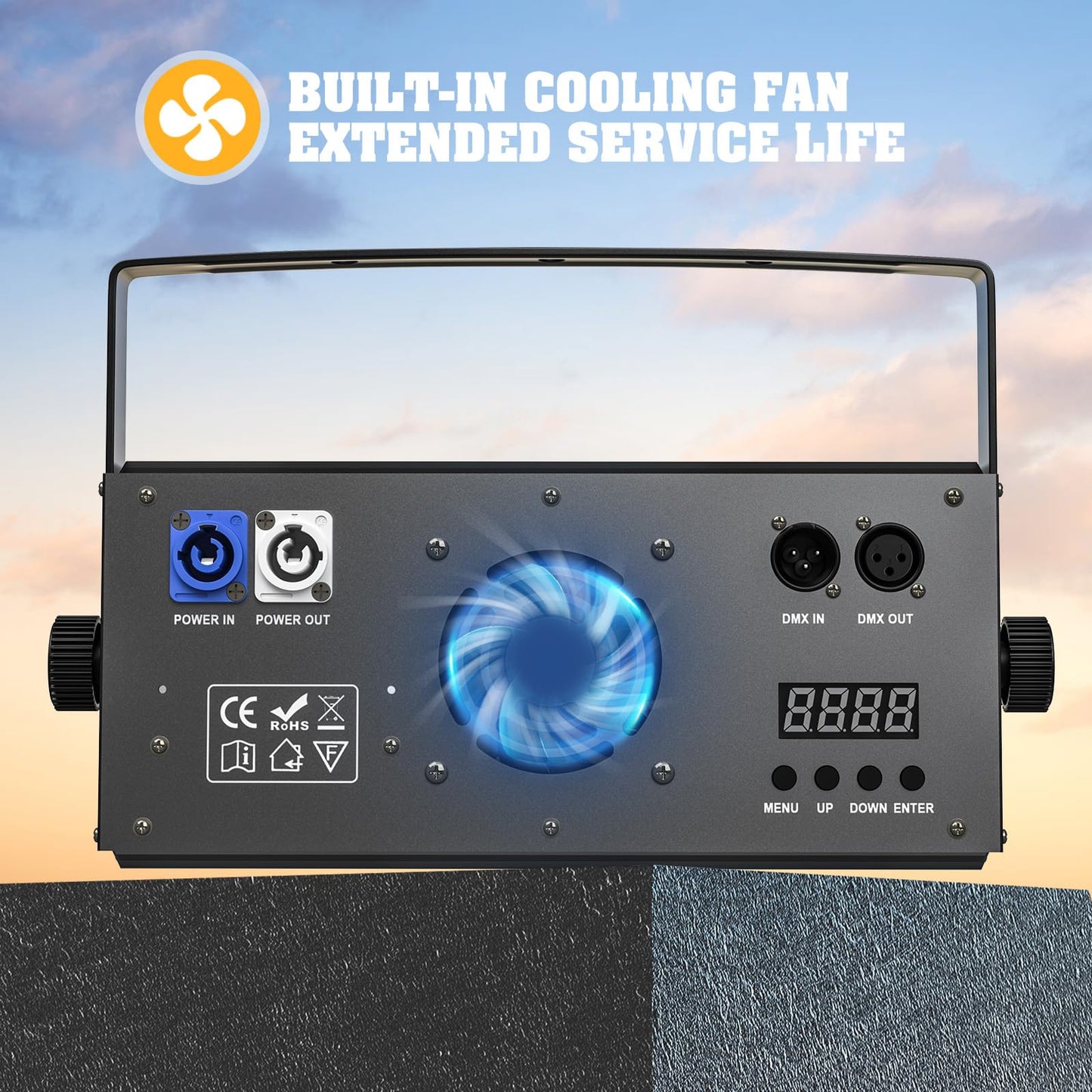ZonQoonz 200W COB LED Par, Theater Scheinwerfer 2 in 1 kalt Warmweiß Lichteffekte mit COB Stroboskop für Kirche, Disco Hochzeit Publikums Beleuchtung Party Halloween Weihnachten