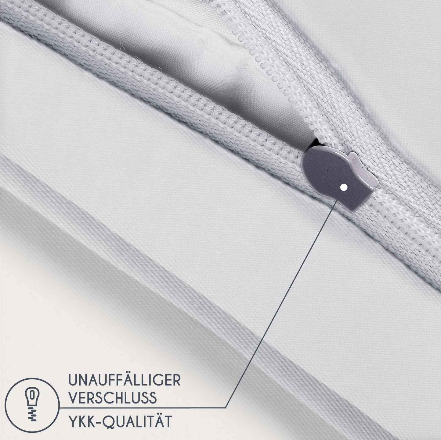 Dreamzie Kissenbezug 40 x 80 Renforcé Baumwolle (2er-Set) - Weiss - Dicht gewebt mit 57 Fäden/cm² - Kissenbezug 40x80 cm - Oeko Tex Zertifiziert