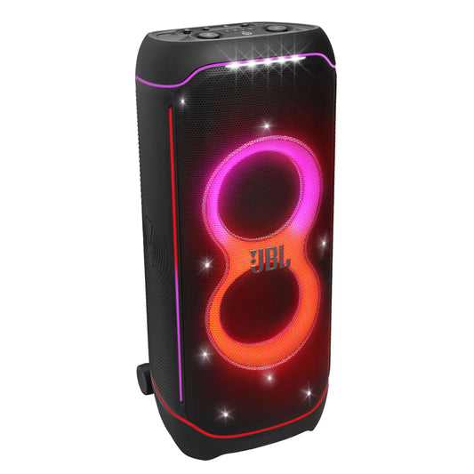 JBL PartyBox Ultimate – Kraftvoller Lautsprecher mit Bluetooth und Wifi – JBL Pro Sound mit Lichteffekten – Wasserfest und mit Rädern zum einfachen Transport – Schwarz