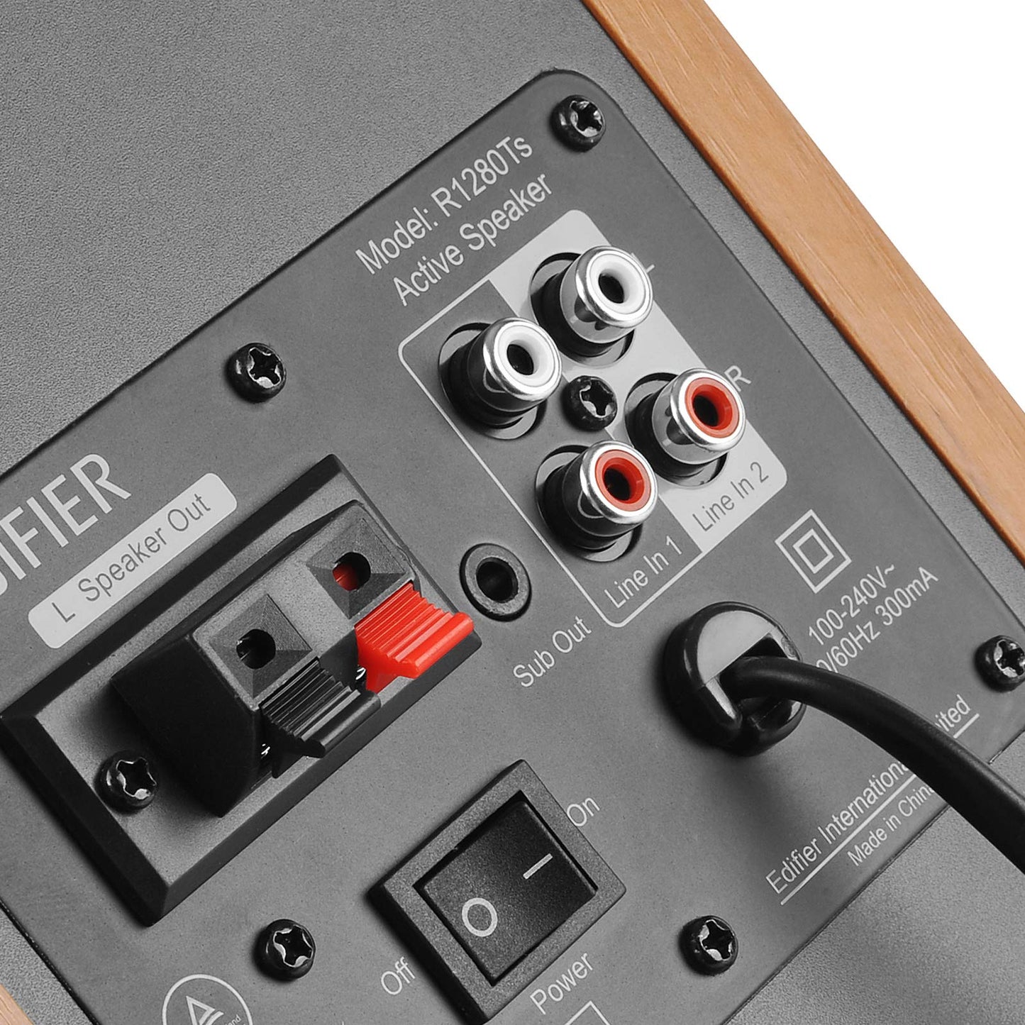 Edifier R1280Ts Verstärke Lautsprecher - 2.0 Stereo Aktive Nahfeldlautsprecher - Studio Monitor Lautsprecher - 42 Watts RMS mit Subwoofer Ausgang - Holzgehäuse, Braun