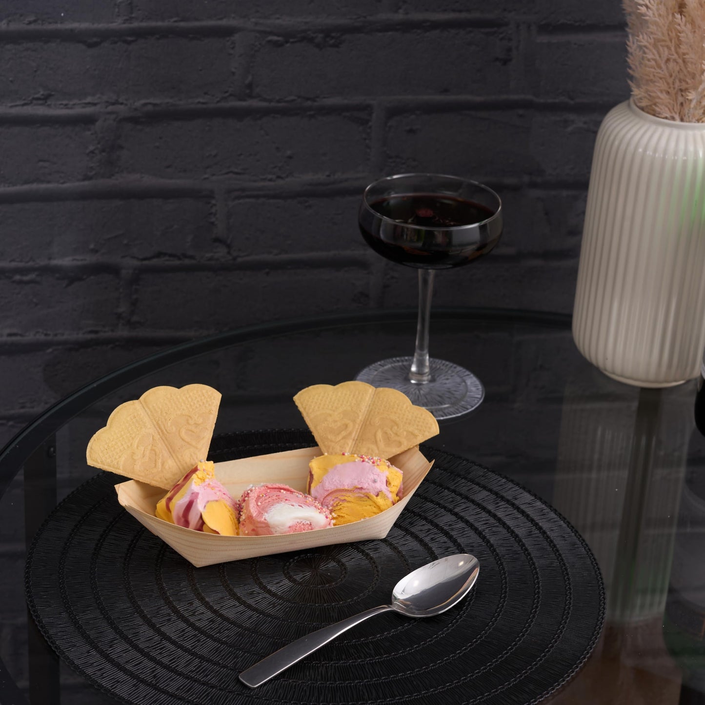 MATANA 100 Schiffchen Snackschalen, 21cm - Bambus Schalen, Einwegschalen, Pommesschalen - Stabil, Umweltfreundlich & Biologisch Abbaubar - Hochzeiten, Geburtstage, Grillpartys