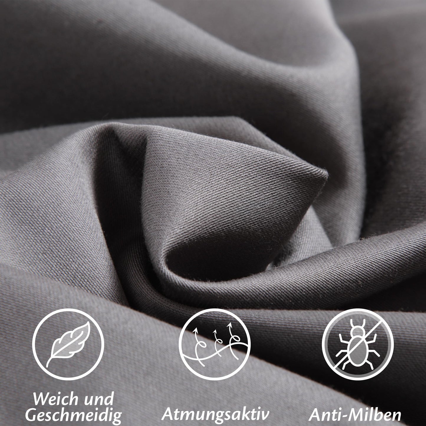 Kissenbezug 40 x 80 Mikrofaser Premium 2er Set Kissenhülle Deko für Kissen Bett/Sofa Stoff Superweicher Resistent Hypoallergen Anti-Milben Atmungsaktiv Kopfkissenbezug mit Verdecktem Zip Voll Waschbar