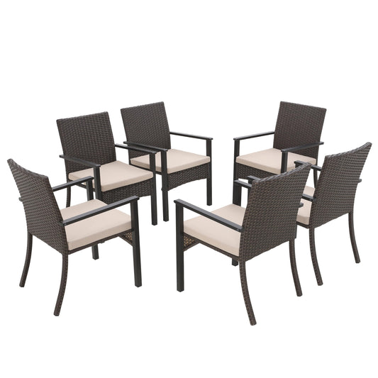 MFSTUDIO Gartenstuhl, Rattan Stuhl Garten Sessel Stuhlset Balkonstühle Terrassenstühle Balkonsessel mit Abnehmbaren Kissen…