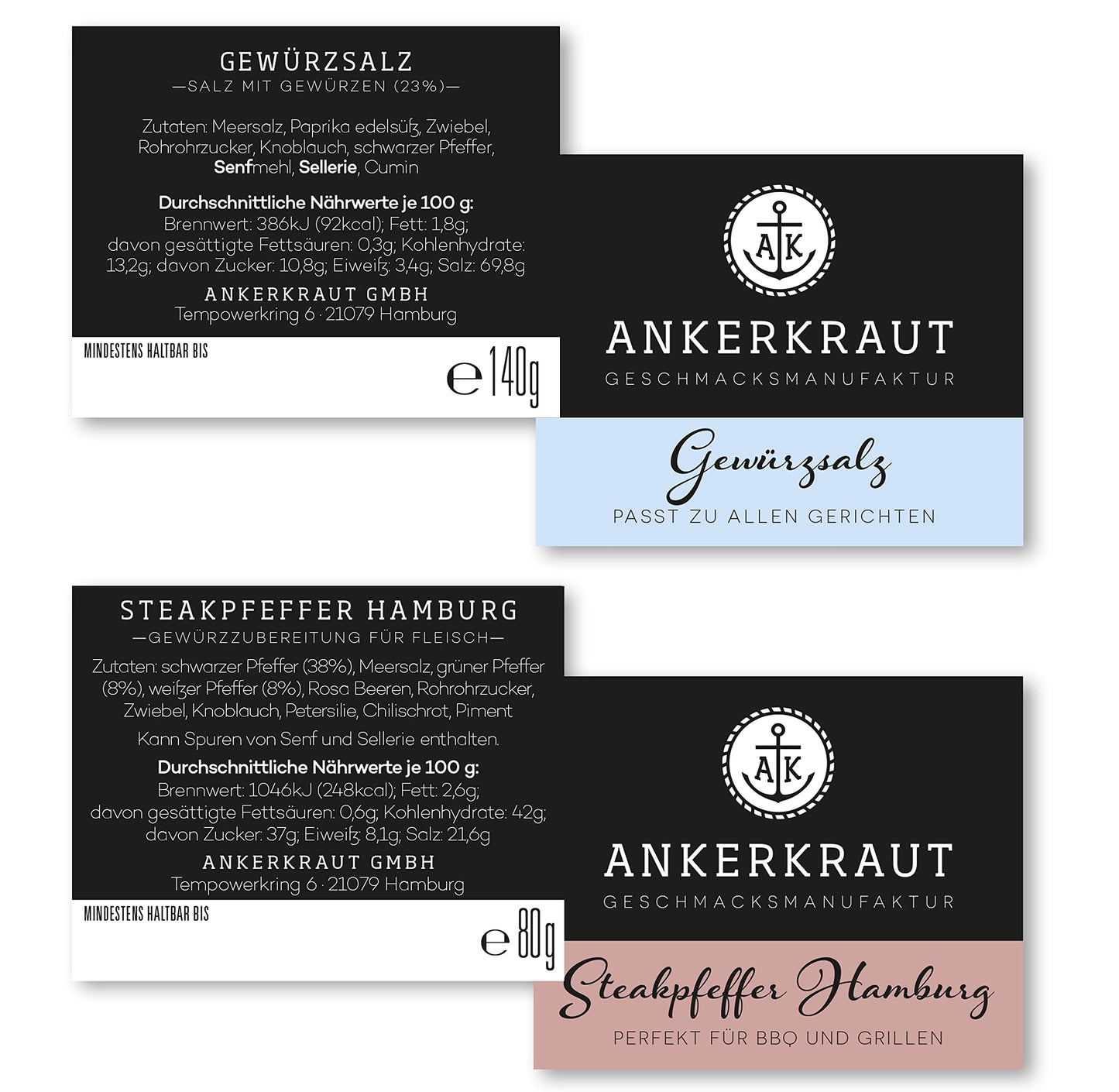 Ankerkraut Grill Set 6 Gewürze, das BBQ Starter-Set für leidenschaftliche Griller und Grillerinnen, Geschenke für Männer und Frauen, 6 Gewürzgläser enthalten