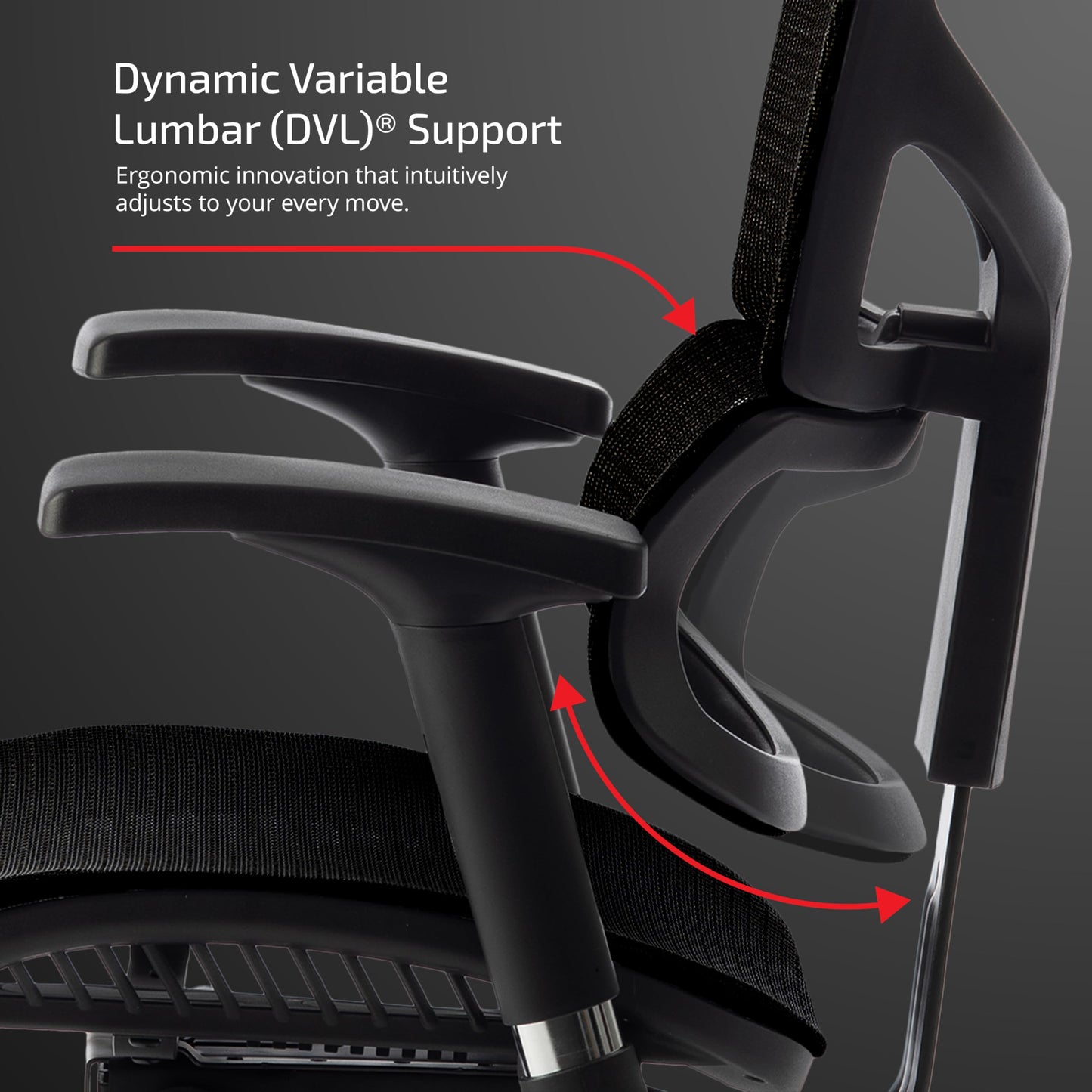 X-Chair X1 High End Arbeitsstuhl, schwarzes Flex-Mesh mit Kopfstütze – ergonomischer Bürositz/dynamische variable Lendenwirbelstütze/hochverstellbar/entspannte Liege/Perfekt für Büro oder Zuhause