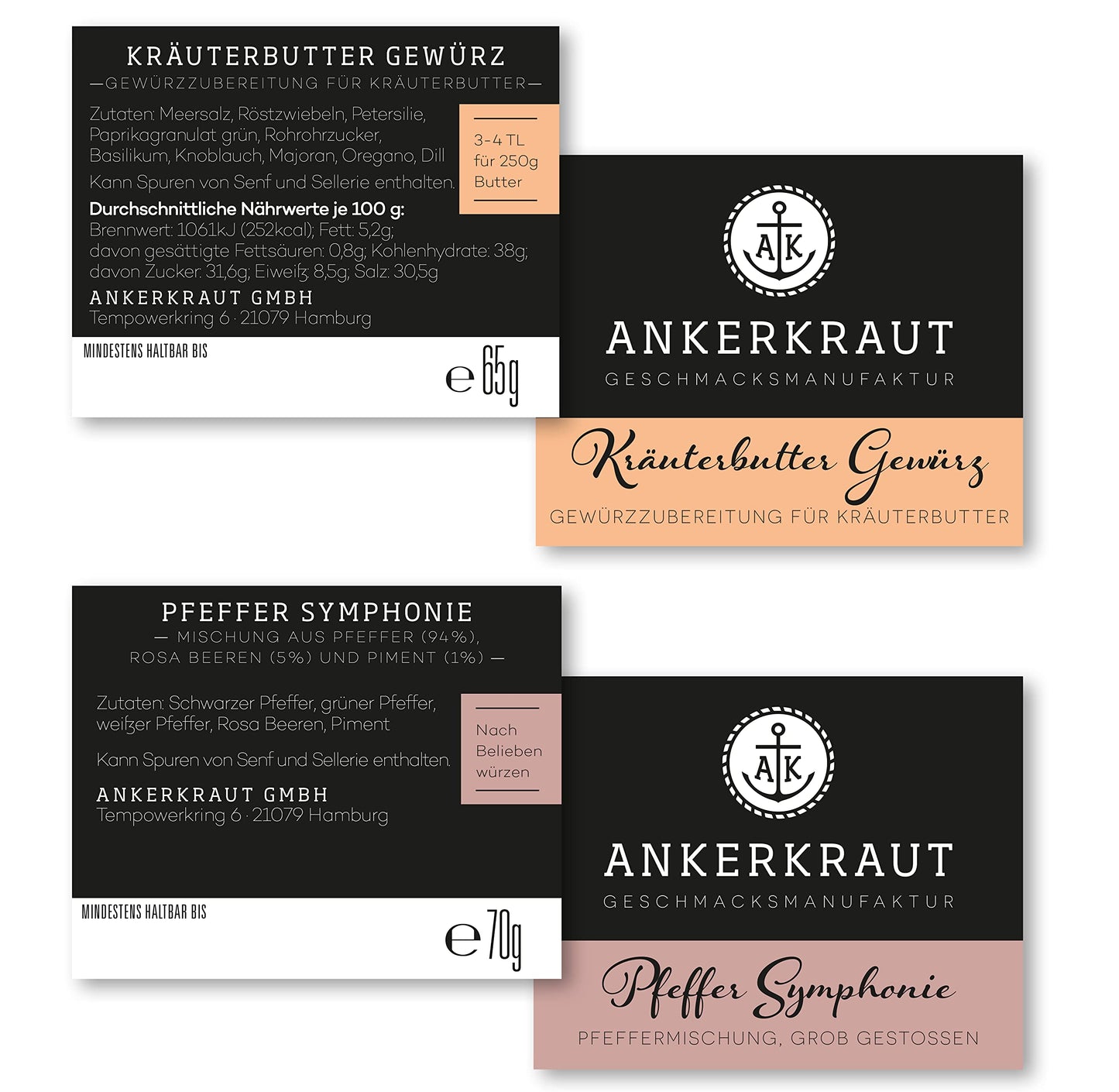 Ankerkraut Grill Set 6 Gewürze, das BBQ Starter-Set für leidenschaftliche Griller und Grillerinnen, Geschenke für Männer und Frauen, 6 Gewürzgläser enthalten