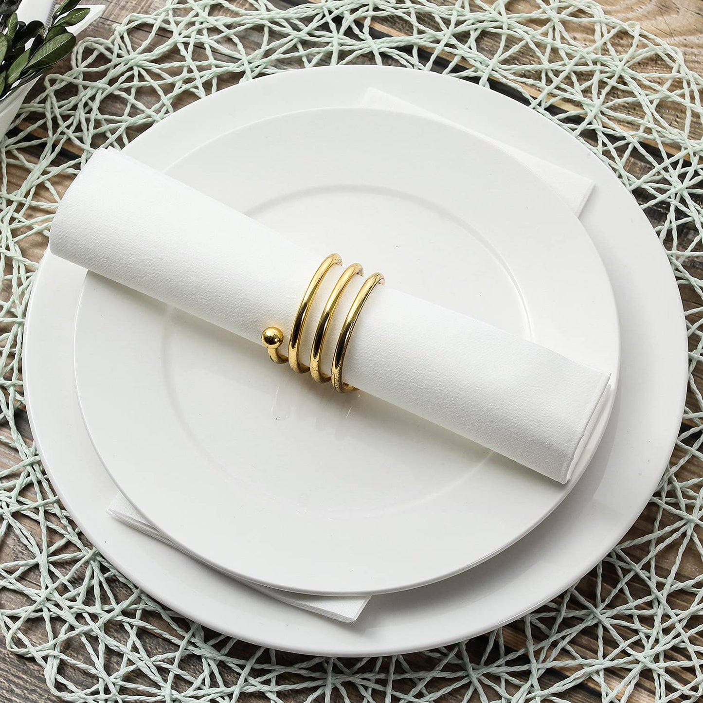 LEKOCH 100 PCS Einweg Servietten Weiß, Air Laid Stoffähnlich Servietten Für Hochzeit Premium QUALITÄT,43x30