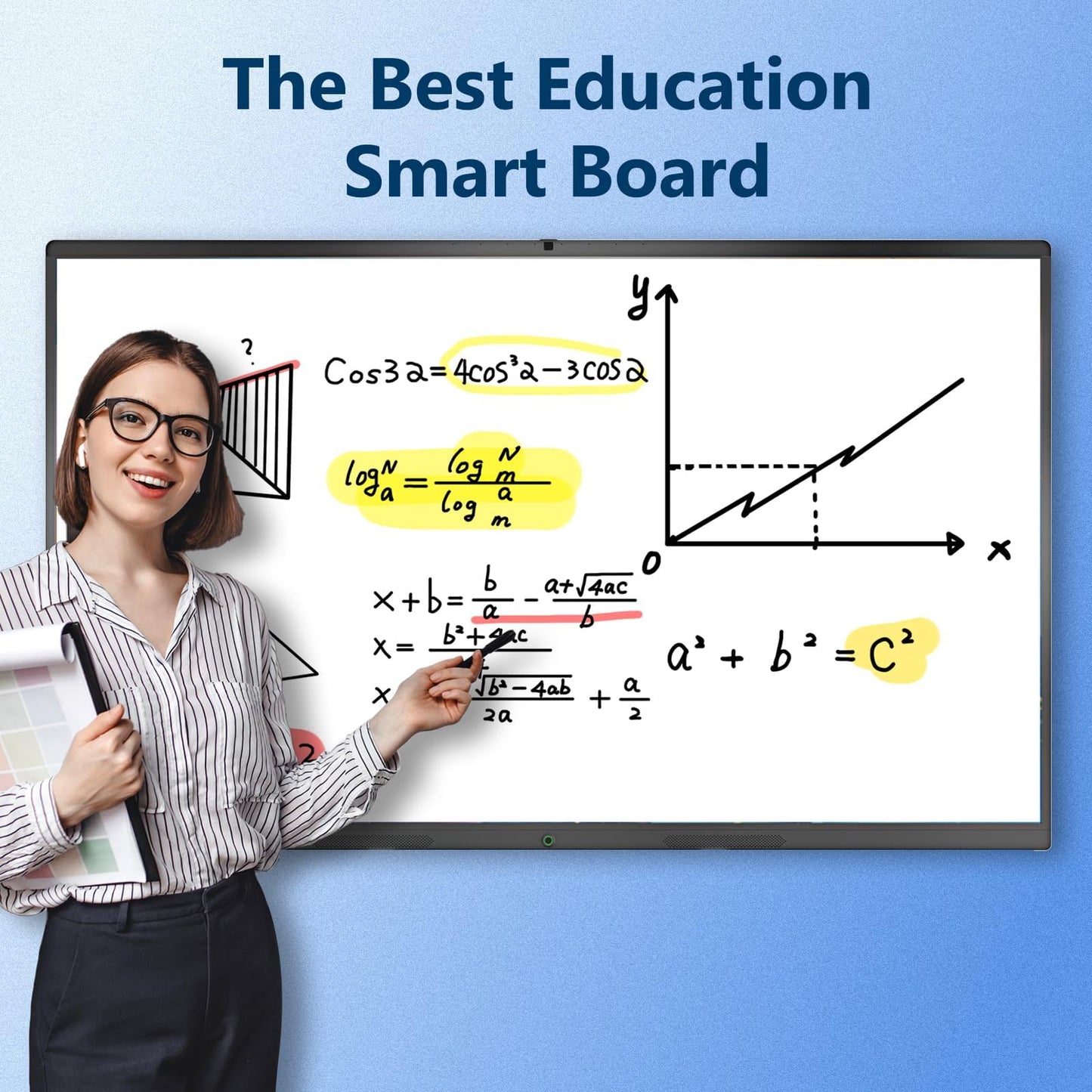 MWE 75 Zoll 4K Touchscreen Interaktives Whiteboard, Elektronische Whiteboard, 8+64GB, Mikrofon, Ultra High Definition Kamera, Unterstützt HDMI, Bluetooth, WiFi