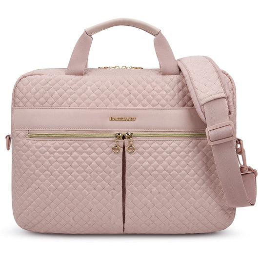 bagsmart Laptoptasche, 15,6-Zoll-Aktentasche für Frauen, große Laptoptasche, Computertasche, Büro, Reisen, Business,Pink