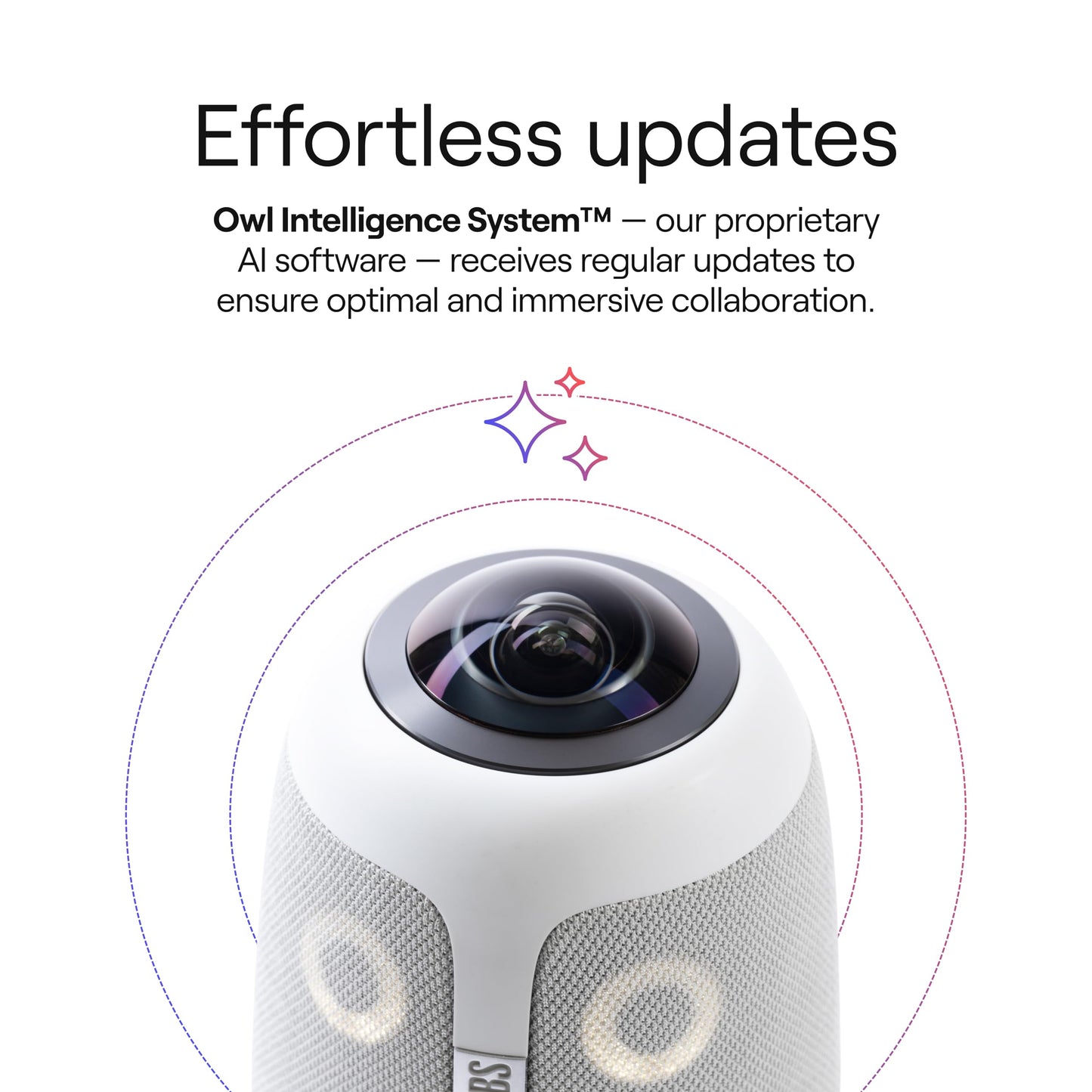 Owl Labs Meeting Owl 3 – 360-Grad, 1080p HD Smart Videokonferenzkamera, Mikrofon und Lautsprecher (automatischer Lautsprecher-Fokus, Smart Zooming und Rauschunterdrückung)