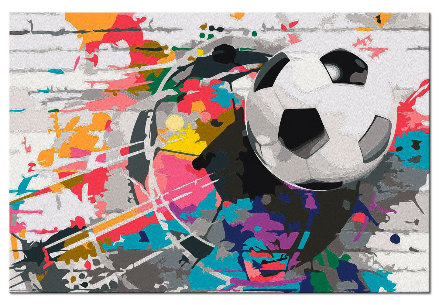 murando - Malen nach Zahlen Fussball 60x40 cm Malset mit Holzrahmen auf Leinwand für Erwachsene Kinder Gemälde Handgemalt Kit DIY Geschenk Dekoration n-A-0558-d-a