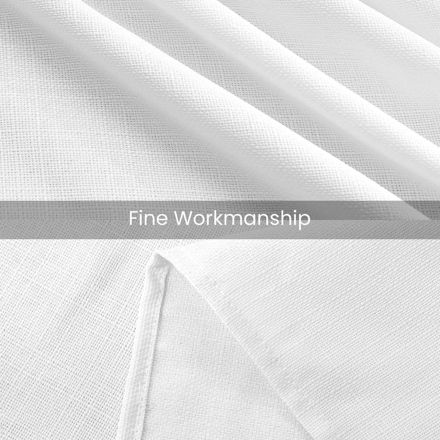 smiry Leinenoptik Tischdecke Abwaschbar Lotuseffekt Eckig 100 x 140 cm Tischtuch Leinendecke Wasserabweisend Tafeldecke Tischwäsche Fleckschutz, Weiß