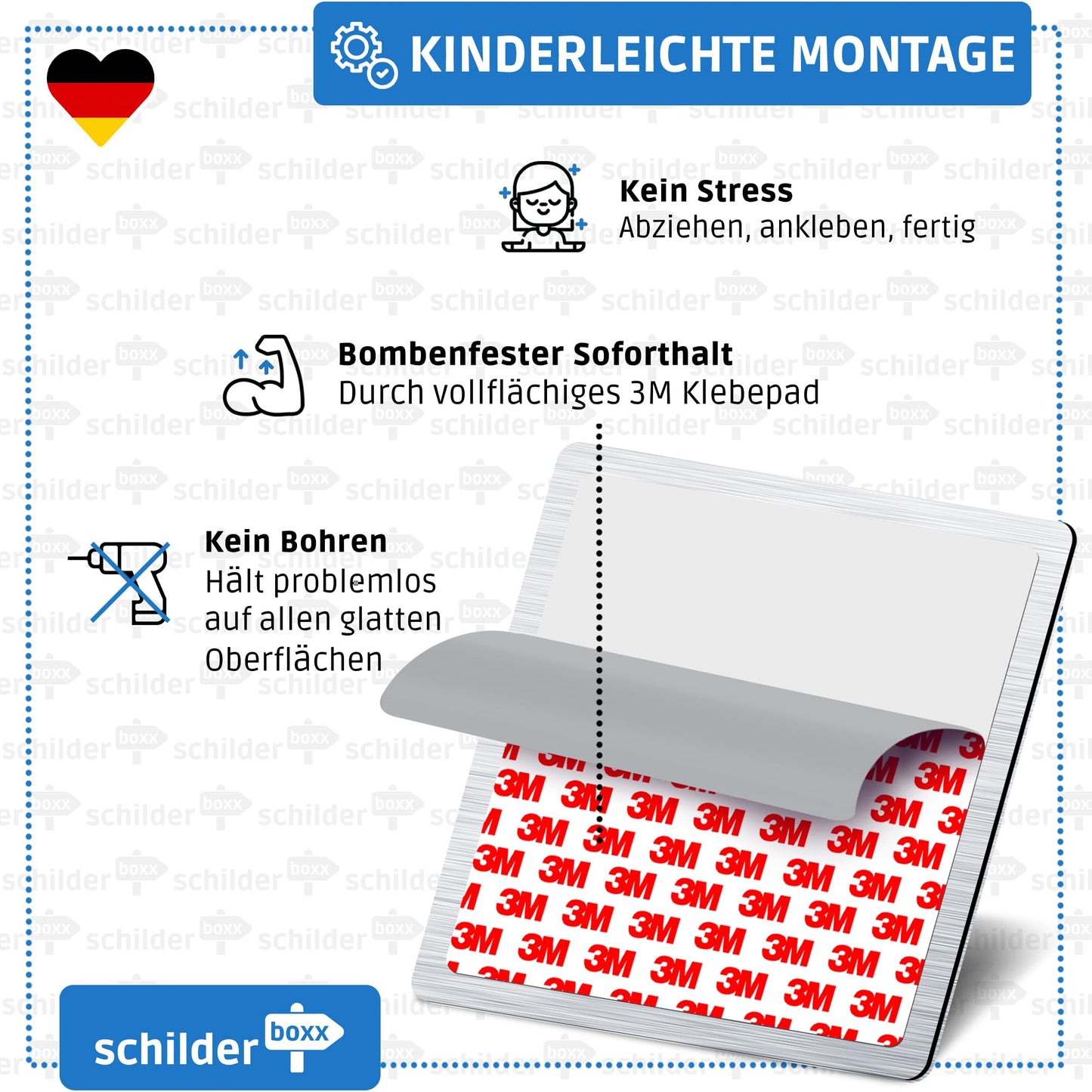 SCHILDERBOXX® Schild Videoüberwachung DSGVO [15x15cm, 100% Alu, 3M Tape] - Aufkleber Videoüberwacht Privatgrundstück, Kameraüberwachung Grundstück Video Überwacht, Achtung Kamera Überwachung