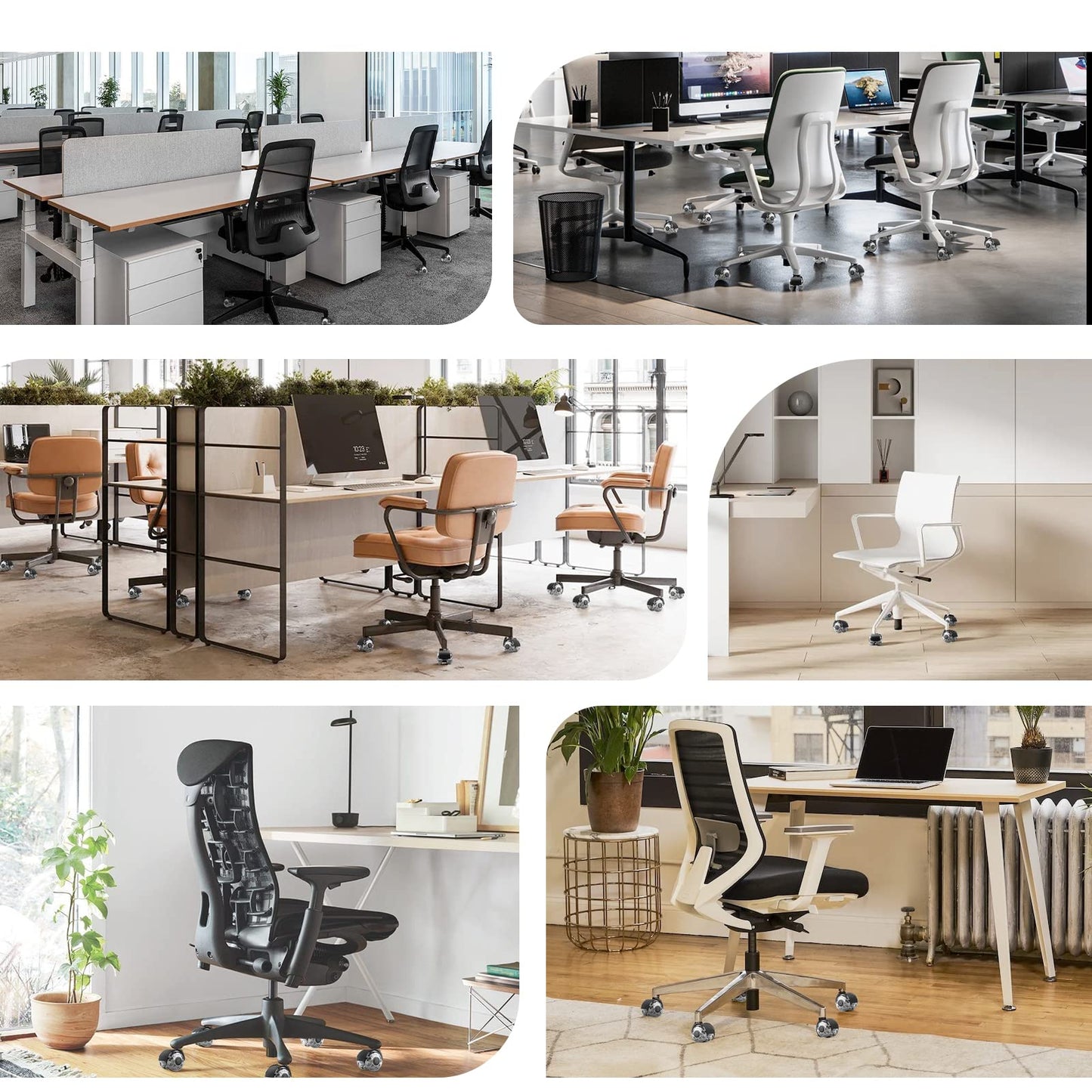 Sytopia Bürostuhl Rollen 11mm x 22 mm, 5er Set Rollen für Bürostühle, Super Leise und Weiche für Hartböden, Parkett, Teppich, Laminat, Keine Bodenschutzmatte Nötig (Passt nicht für 10mm Stift)