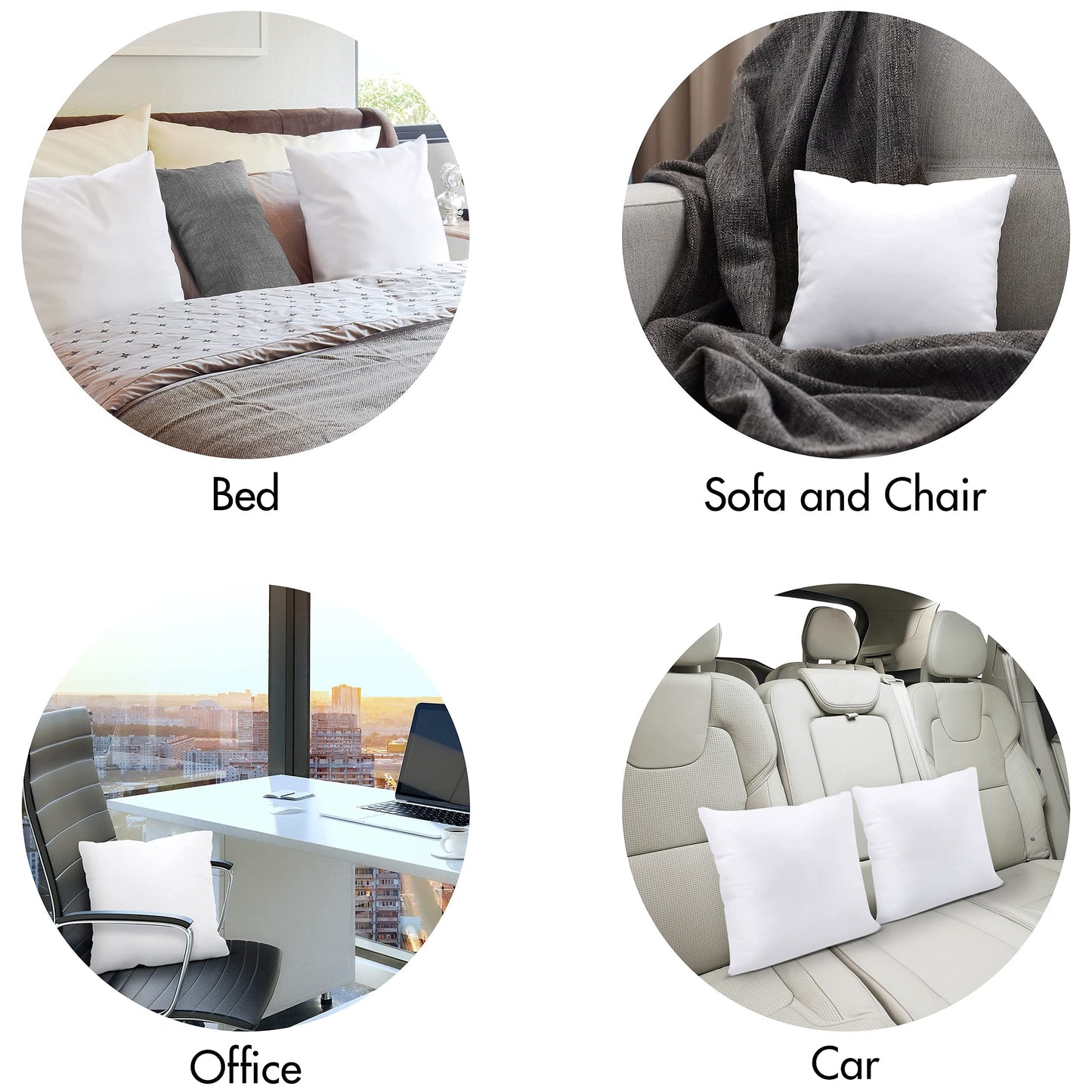 Utopia Bedding 2er Set Kissenfüllung 40 x 40 cm, Innenkissen Füllkissen Kopfkissen Sofakissen (Weiß)