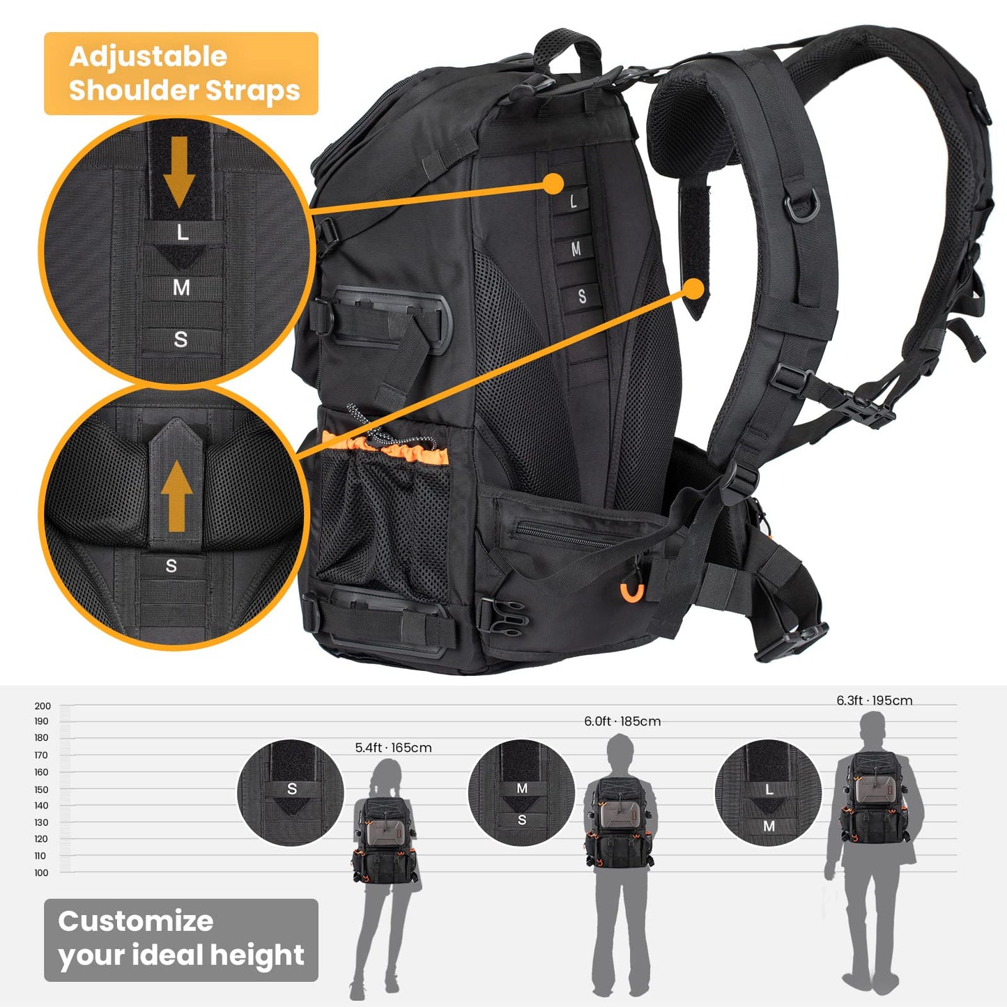 TARION Kamerarucksack Groß Fotorucksack Spiegelreflex: DSLR SLR Kameratasche mit 15,6 Zoll Laptopfach Wasserdicht Regenhülle für Spiegelreflexkameras Digital Objektive Stative 25 Liter PB-01