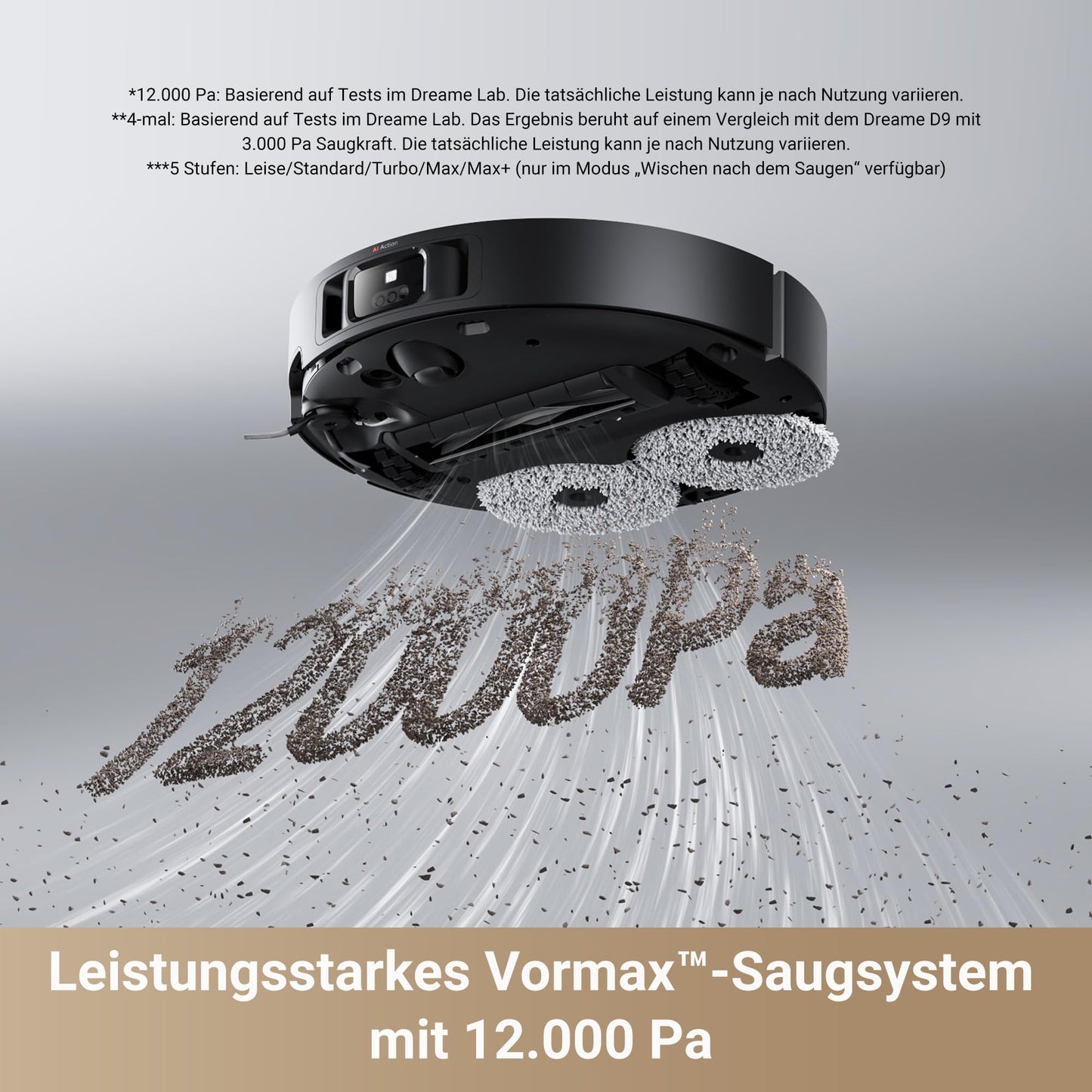 dreame X40 Master Saugroboter mit Wischfunktion, 28cm kompakter Basisstation, automatisches Befüllen und Entleeren, intelligente Navigation, 12.000Pa Starke Saugkraft, Mop-Selbstreinigung