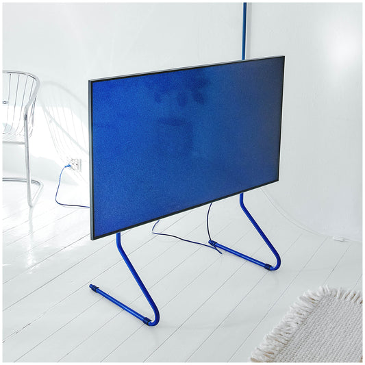 Pedestal Sway Standfuss für TV 40 bis 70 Zoll | Hochwertiger Fernseher Bodenständer | Modische Fernseh Halterung Stehend | Einzigartige TV-Standfüße (Blau)