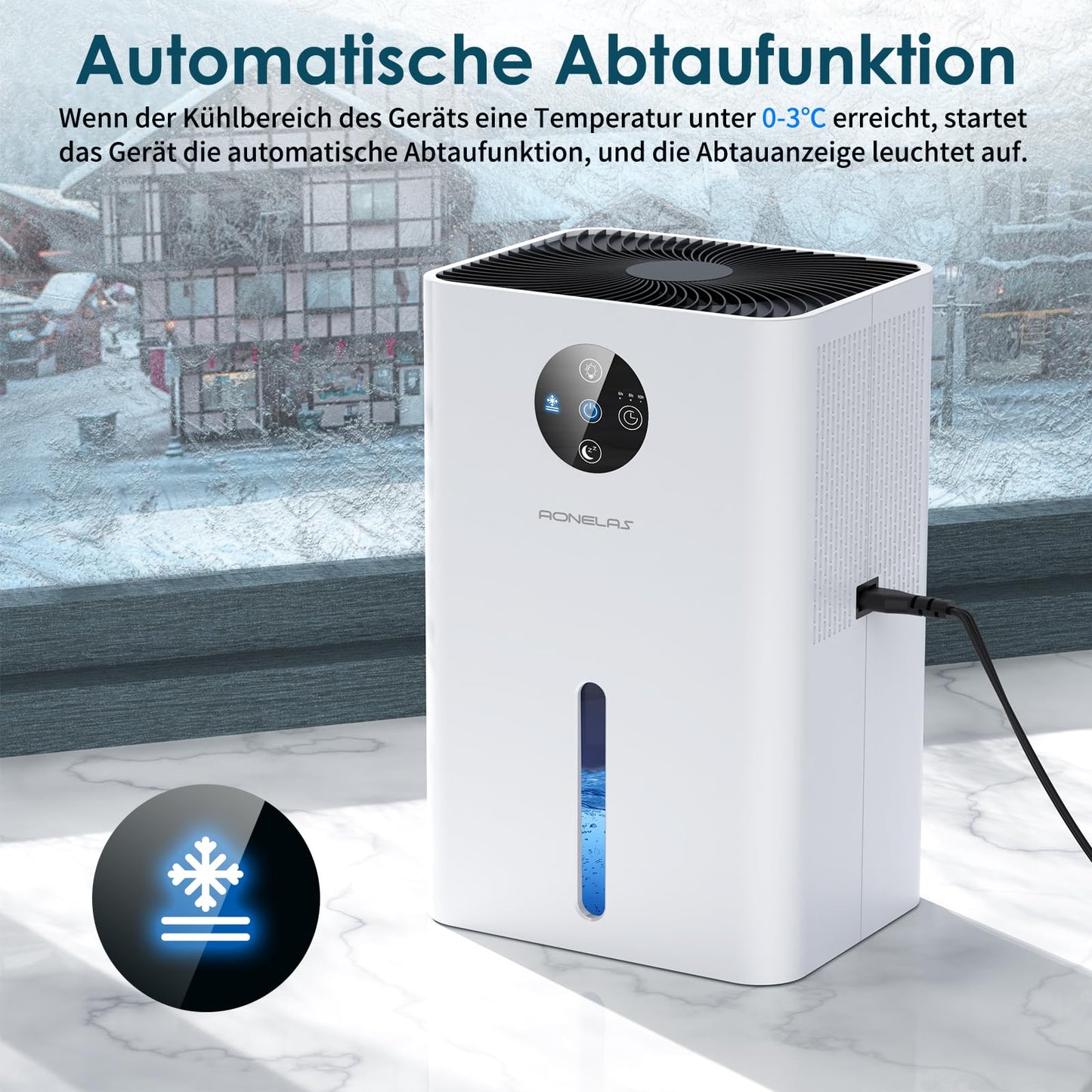 Luftentfeuchter Elektrisch 1800ML,Tragbarer Raumentfeuchter Extra leise unter 30 dB, Automatischer Abschaltung und Abtauen,Dehumidifier für Wohnung Badezimmer