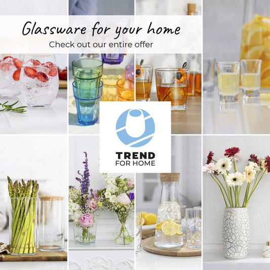 TREND FOR HOME Rainbow Gläser set 6 Teilig Bunte Wassergläser 425 ml Trinkgläser Bunt Longdrinkgläser Cocktailgläser Saftgläser Trinkgläser Groß Caipirinha Gläser Farbig | Alva